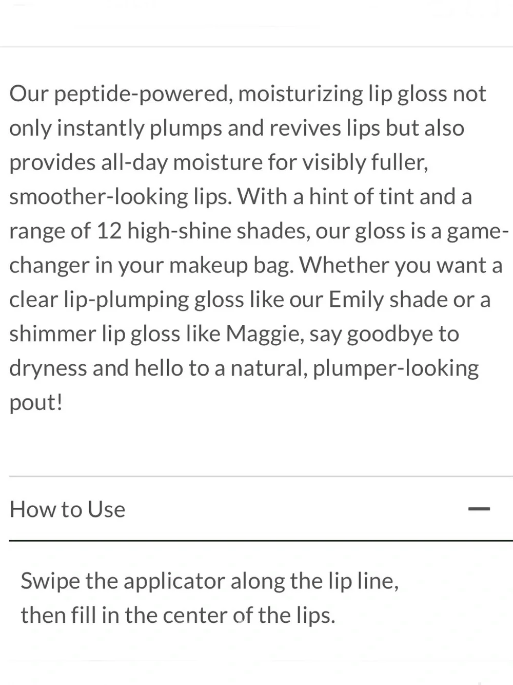 Thrive causemetics Sheer Strength Lip Plumping Lipgloss